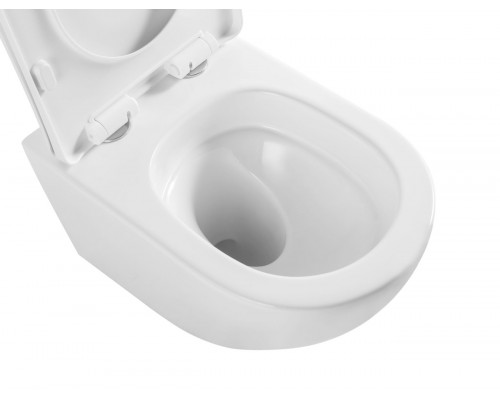 Унитаз подвесной безободковый с сиденьем и смывом TORNADO BelBagno MARINO-TOR BB7026CH-TOR/SC