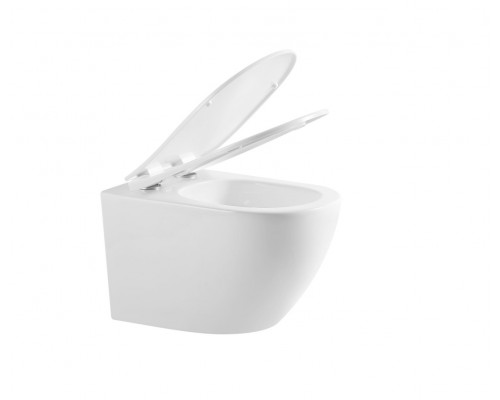 Унитаз подвесной безободковый с сиденьем и смывом TORNADO BelBagno MARINO-TOR BB7026CH-TOR/SC