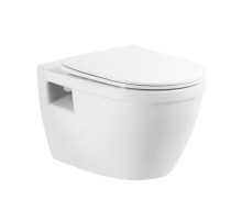 Унитаз подвесной безободковый с сиденьем BelBagno LOTO BB070CHR/SC