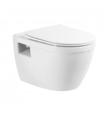 Унитаз подвесной безободковый с сиденьем BelBagno LOTO BB070CHR/SC