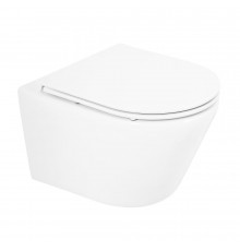 Унитаз подвесной c креплением и сиденьем дюропласт soft close BelBagno TRE BB8001CHR/SC