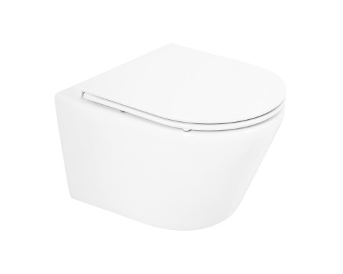 Унитаз подвесной c креплением и сиденьем дюропласт soft close BelBagno TRE BB8001CHR/SC