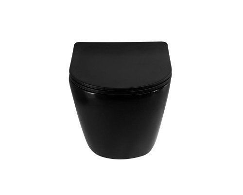 Унитаз подвесной безободковый с сидением Art&Max OVALE AM011CHR-MB/SC