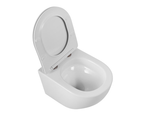 Унитаз подвесной безободковый с сиденьем и смывом TORNADO BelBagno SFERA-TOR BB046CH-TOR/SC