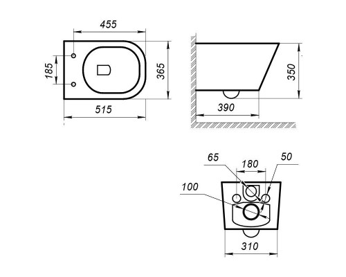 Унитаз подвесной безободковый ART&MAX MAXIMA