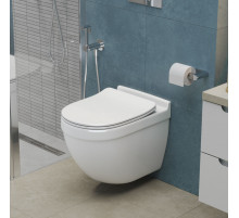 Унитаз подвесной безободковый с сиденьем и смывом TORNADO BelBagno SENSO-TOR BB017CH-TOR/SC