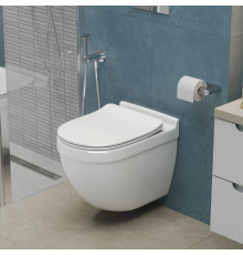 Унитаз подвесной безободковый с сиденьем и смывом TORNADO BelBagno SENSO-TOR BB017CH-TOR/SC