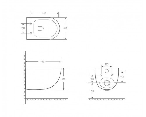 Унитаз подвесной безободковый с сиденьем и смывом TORNADO BelBagno ETNA BB008CH-TOR/SC