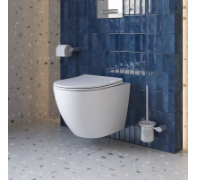 Унитаз подвесной безободковый с сиденьем и смывом TORNADO BelBagno SFERA-TOR BB046CH-TOR/SC