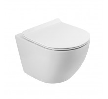 Унитаз подвесной безободковый смыв TORNADO с сиденьем BelBagno SFERA-TOR BB046CH-TOR/BB2111SC