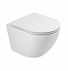 Унитаз подвесной безободковый смыв TORNADO с сиденьем BelBagno SFERA-TOR BB046CH-TOR/BB870SC