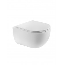 Унитаз подвесной безободковый с сиденьем и смывом TORNADO BelBagno ETNA BB008CH-TOR/SC