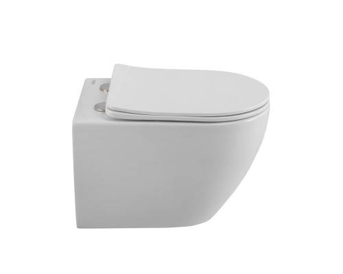 Унитаз подвесной безободковый с сиденьем и смывом TORNADO CEZARES STYLUS-TOR CZR-6601-TH-TOR/SC