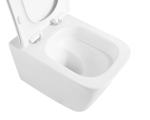 Унитаз подвесной безободковый с сиденьем и смывом TORNADO BelBagno KRAFT-TOR BB7106CH-TOR/SC