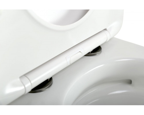 Унитаз подвесной безободковый с сиденьем и смывом TORNADO CEZARES STYLUS-TOR CZR-6601-TH-TOR/SC