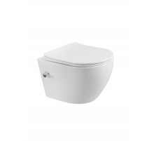 Унитаз подвесной с сиденьем, функцией биде и смесителем BelBagno MARINO BB7026CH-TOR-BS/SC