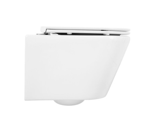 Унитаз подвесной c креплением и сиденьем дюропласт soft close BelBagno TRE BB8001CHR/SC