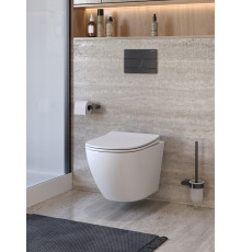 Унитаз подвесной безободковый с сиденьем и смывом TORNADO BelBagno MARINO-TOR BB7026CH-TOR/SC