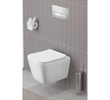 Унитаз подвесной безободковый с сиденьем и смывом TORNADO BelBagno KRAFT-TOR BB7106CH-TOR/SC