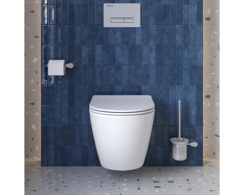 Унитаз подвесной безободковый с сиденьем и смывом TORNADO BelBagno SFERA-TOR BB046CH-TOR/SC