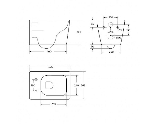 Унитаз подвесной безободковый с сиденьем дюропласт soft close BelBagno LUCE-TOR BB076CH-TOR/SC