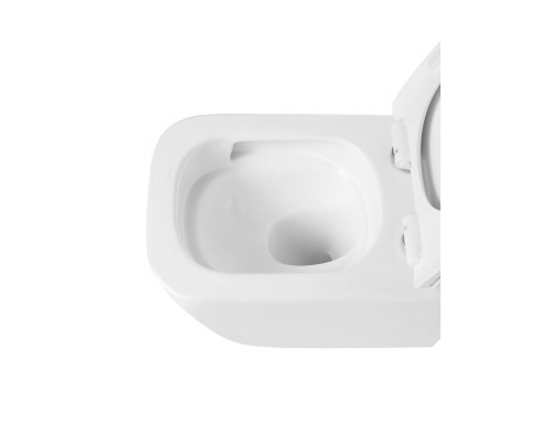 Унитаз подвесной безободковый с сиденьем и смывом TORNADO BelBagno KRAFT-TOR BB7106CH-TOR/SC