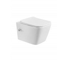 Унитаз подвесной с сиденьем, функцией биде и смесителем BelBagno KRAFT BB7106CH-TOR-BS/SC