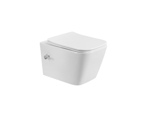 Унитаз подвесной с сиденьем, функцией биде и смесителем BelBagno KRAFT BB7106CH-TOR-BS/SC