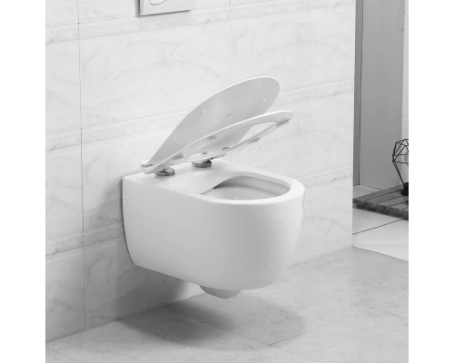 Унитаз подвесной безободковый с сидением ART&MAX BOLOGNA AM211CHR/AM211SC