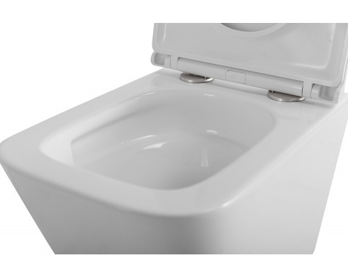 Унитаз подвесной безободковый с сиденьем и смывом TORNADO BelBagno ARDENTE-R BB520CH-TOR/SC