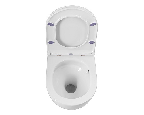 Унитаз подвесной безободковый смыв TORNADO с сиденьем BelBagno SFERA-TOR BB046CH-TOR/BB870SC