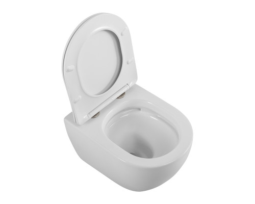 Унитаз подвесной безободковый с сиденьем и смывом TORNADO CEZARES STYLUS-TOR CZR-6601-TH-TOR/SC