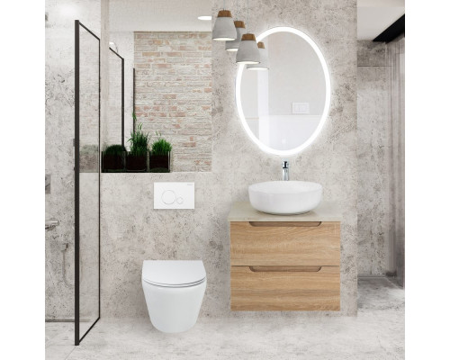 Унитаз подвесной c креплением и сиденьем дюропласт soft close BelBagno TRE BB8001CHR/SC