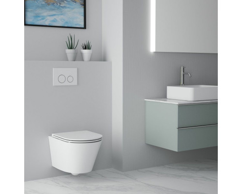 Унитаз подвесной безободковый с вихревым смывом ART&MAX BARI AM822-V/SC