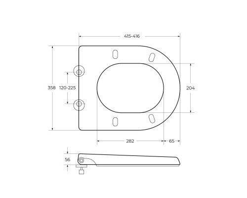 Унитаз приставной безободковый полное примыкание к стене CEZARES GIUBILEO