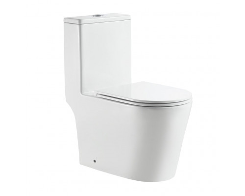 Унитаз-моноблок со смывом TORNADO с сиденьем  soft close BelBagno TRE-TOR BB673CP-MN-TOR/SC