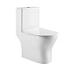 Унитаз-моноблок с сиденьем дюропласт soft close, P-trap BelBagno LOUNGE BB8618CPR-MN/SC