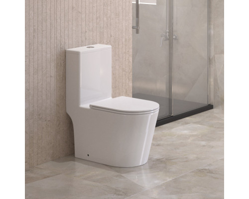 Унитаз-моноблок со смывом TORNADO с сиденьем  soft close BelBagno TRE-TOR BB673CP-MN-TOR/SC