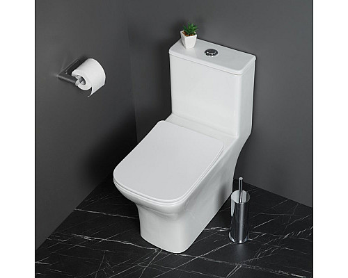 Унитаз-моноблок с сиденьем дюропласт soft close, P-trap BelBagno NEON BB8617CPR-MN/SC Унитаз-моноблок с сиденьем дюропласт soft close, P-trap BelBagno NEON BB8617CPR-MN/SC