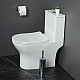 Унитаз-моноблок с сиденьем дюропласт soft close, P-trap BelBagno LOUNGE BB8618CPR-MN/SC