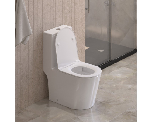 Унитаз-моноблок со смывом TORNADO с сиденьем  soft close BelBagno TRE-TOR BB673CP-MN-TOR/SC