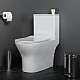 Унитаз-моноблок с сиденьем дюропласт soft close, P-trap BelBagno LOUNGE BB8618CPR-MN/SC