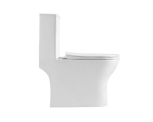 Унитаз-моноблок с сиденьем дюропласт soft close, P-trap BelBagno LOUNGE BB8618CPR-MN/SC