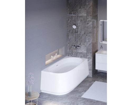 Акриловая ванна угловая правосторонняя 165х80 см, CEZARES CZR-LUX-CORNER-165-80-58-R