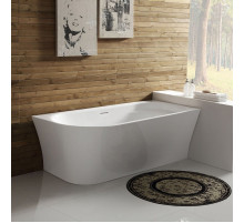 Угловая, овальная акриловая ванна в комплекте со сливом-переливом BB410-1700-780-R