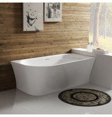 Угловая, овальная акриловая ванна в комплекте со сливом-переливом BB410-1700-780-R