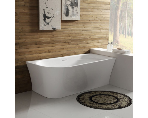 Угловая, овальная акриловая ванна в комплекте со сливом-переливом BB410-1700-780-R
