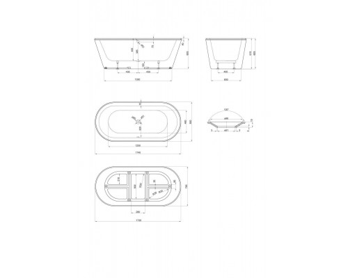Акриловая ванна Art&Max AM-FORLI-1700-800