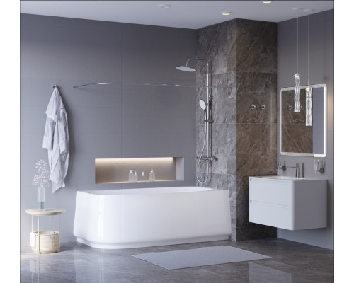 Акриловая ванна угловая правосторонняя 165х80 см, CEZARES CZR-LUX-CORNER-165-80-58-R