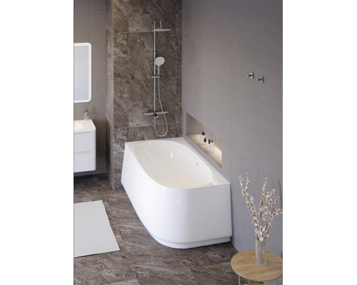 Акриловая ванна угловая левосторонняя 165х80 см. CEZARES CZR-LUX-CORNER-165-80-58-L